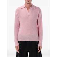 Tricouri Polo Auralee Baby Suri Alpaca Sheer Knit Skipper Polo Barbati