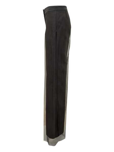 Pantaloni casual MSGM Msgm Msgm Wide Pants With Tulle Panels GREY Femei (BM 19258011) 3