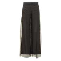 Pantaloni casual Msgm Msgm Wide Pants With Tulle Panels Femei