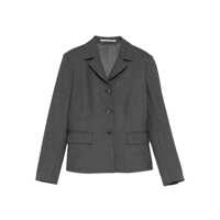 Sacouri Tagliatore Grey Virgin Wool Blazer Femei