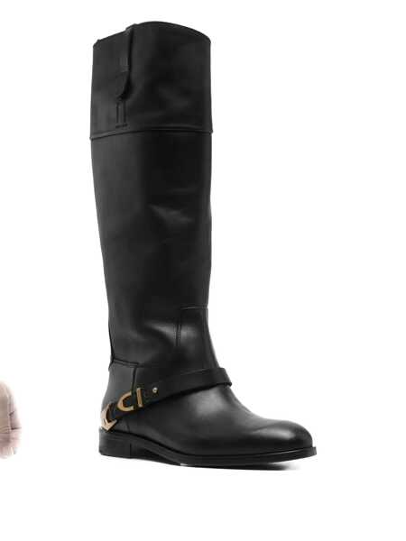 Bocanci Golden Goose Golden Goose Charlie Leather Knee-High Boots Black Femei (BM 19258230) 2