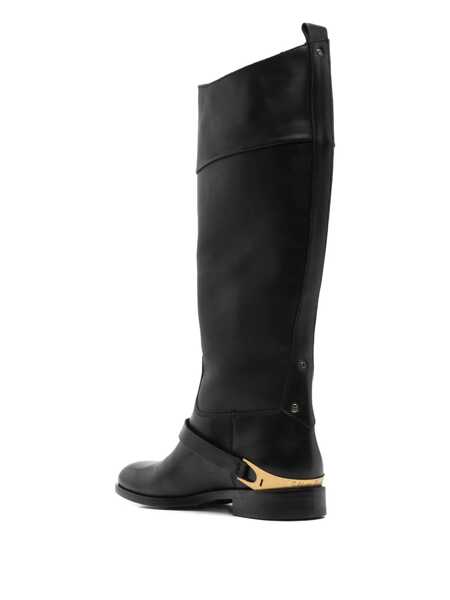 Bocanci Golden Goose Golden Goose Charlie Leather Knee-High Boots Black Femei (BM 19258230) 3