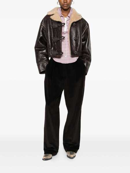 Geci ETRO Etro Wool Insert Sheepskin Jacket BROWN Femei (BM 19258338) 2