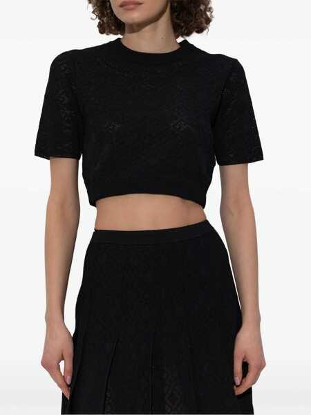 Topuri Givenchy Givenchy Jacquard Knit Top Black Femei (BM 19258452) 2