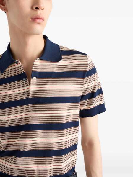 Tricouri Polo Prada Prada Polo STRIPPED Barbati (BM 19258494) 4