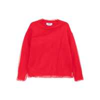 Cardigane MSGM Msgm Jersey Cardigan With Tulle Msgm