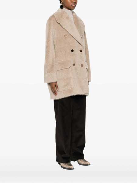 Paltoane Tagliatore Tagliatore Light Brown Double-Breasted Coat Grey Femei (BM 19258500) 3