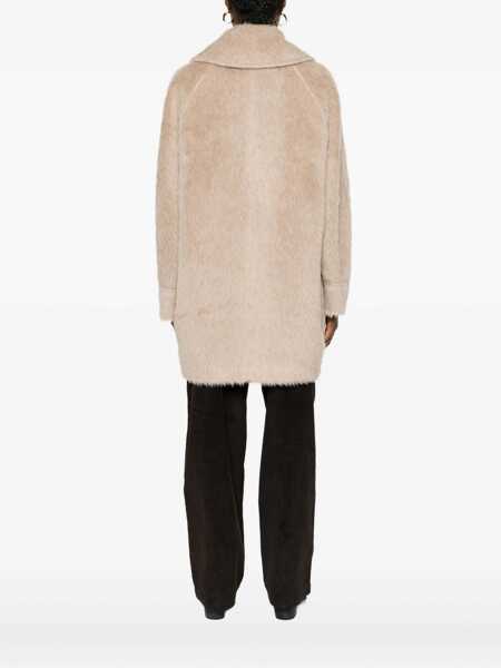 Paltoane Tagliatore Tagliatore Light Brown Double-Breasted Coat Grey Femei (BM 19258500) 4