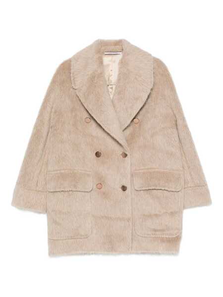 Paltoane Tagliatore Tagliatore Light Brown Double-Breasted Coat Grey Femei (BM 19258500) 1