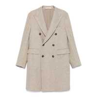 Paltoane Tagliatore Taupe Double-Breasted Wool Coat Barbati