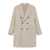 Tagliatore Tagliatore Taupe Double-Breasted Wool Coat Grey