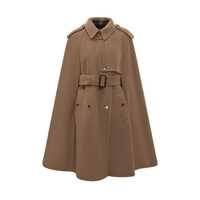 Geci Burberry Burberry Wool Cape With Camel Belt Femei