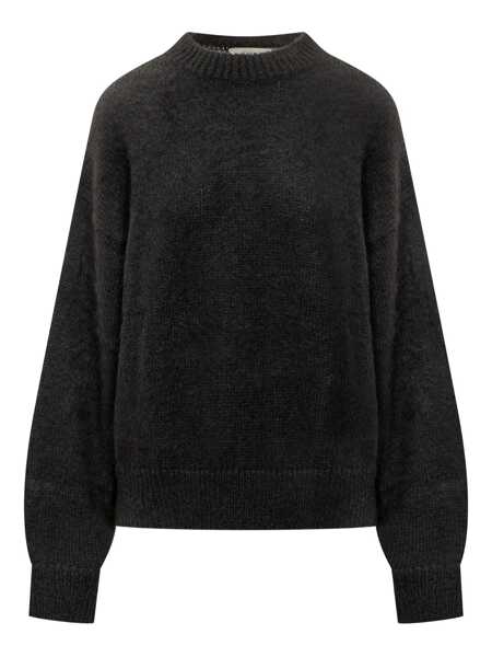 Pulovere STUDIO NICHOLSON Studio Nicholson Wynn Black Superkid Mohair Crewneck Sweater Black Barbati (BM 19259016) 1