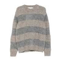 Pulovere Amaránto Striped Crew Neck Sweater Barbati