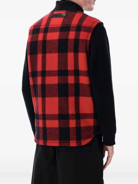 Topuri JUNYA WATANABE Junya Watanabe Red And Black Checked Vest By RED BLACK Barbati (BM 19259043) 2