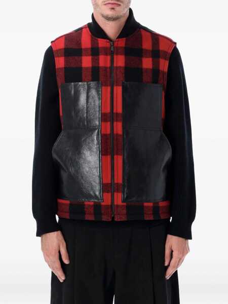 Topuri JUNYA WATANABE Junya Watanabe Red And Black Checked Vest By RED BLACK Barbati (BM 19259043) 1