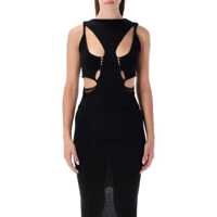 Topuri Rick Owens Black Wool Cut-Out Top Femei