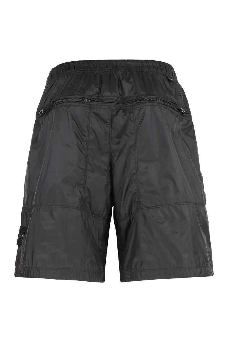 Pantaloni Stone Island Stone Island Bermuda In Nylon Black Barbati (BM 19259214) 2