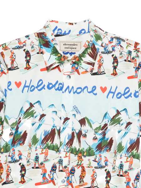 Camasi ALESSANDRO ENRIQUEZ Alessandro Enriquez Printed Cotton Shirt MULTICOLOUR Femei (BM 19259313) 3