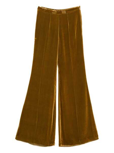 Pantaloni casual forteforte ForteForte My Pants Trousers With Velvet Effect Gold Femei (BM 19259322) 1