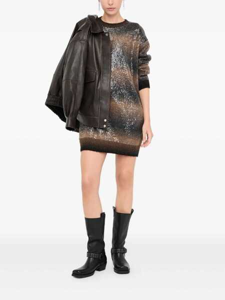 Rochii Liu Jo Liu Jo Short Brown Knit Dress BROWN Femei (BM 19259346) 2