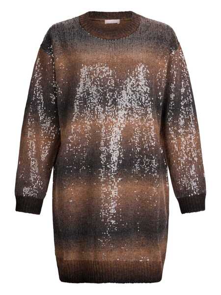 Rochii Liu Jo Liu Jo Short Brown Knit Dress BROWN Femei (BM 19259346) 1