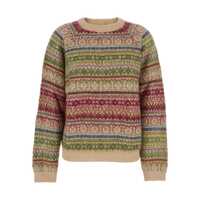 Pulovere Semicouture 'Inez' Fair Isle Print Sweater Femei