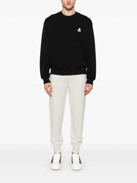 Bluze de trening MAISON KITSUN Black Hoodie With Speedy Fox Logo Patch On The Front In Cotton Man Black Barbati (BM 19259484) 2