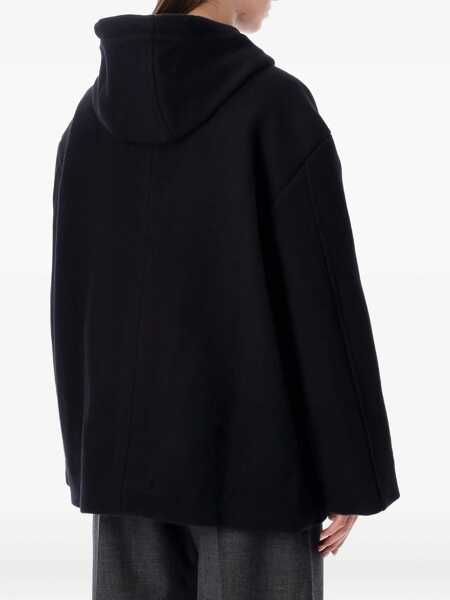 Geci STUDIO NICHOLSON Studio Nicholson Etna Wool And Cashmere Hooded Jacket DARK NAVY Femei (BM 19259715) 2