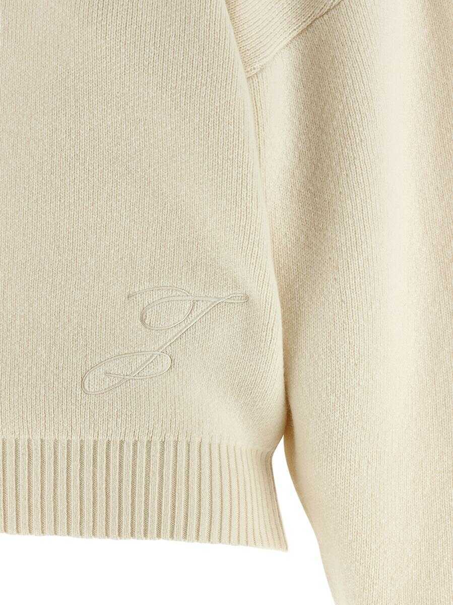 Pulovere JACQUEMUS Jacquemus La Maille Pallone Sweater WHITE Femei (BM 19259766) 4