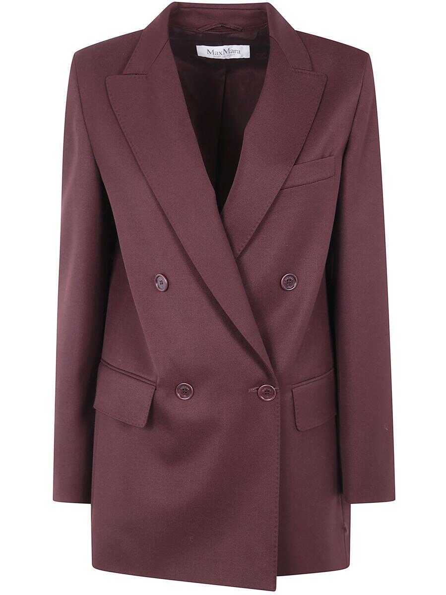 Geci Max Mara Max Mara Farad Double Breasted Wool Jacket Clothing RED Femei (BM 19259814) 1