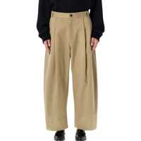 Pantaloni Studio Nicholson Wide-Leg Peached Cotton Sorte Trousers Barbati