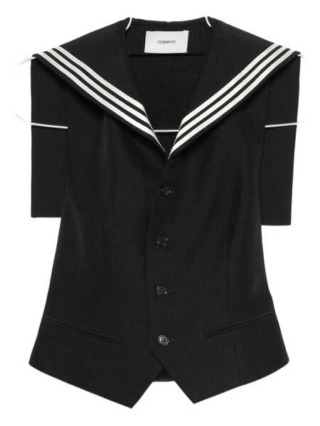 Geci COPERNI Coperni Striped Collar Vest Black Femei (BM 19259868) 1