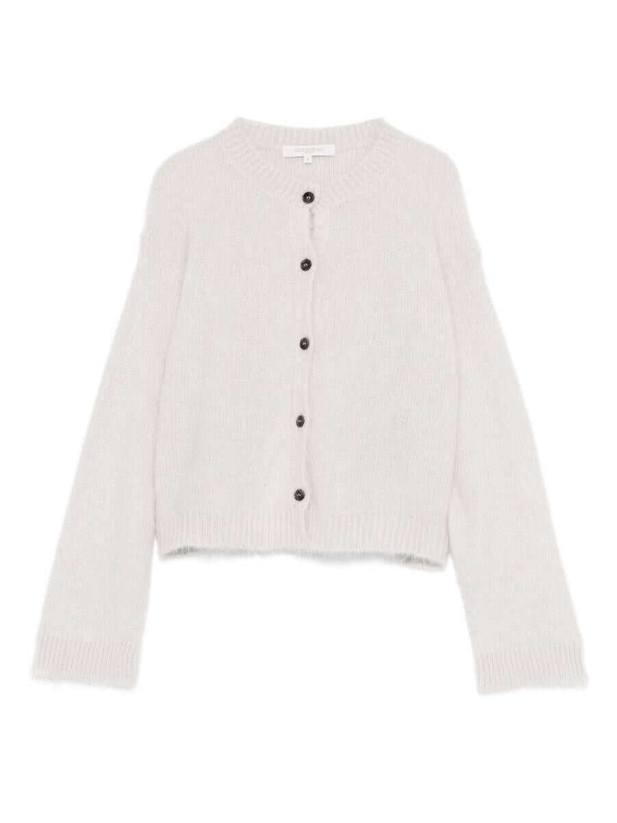 Cardigane ANTONELLI Antonelli White Long-Sleeve Cardigan GREY Femei (BM 19259937) 1