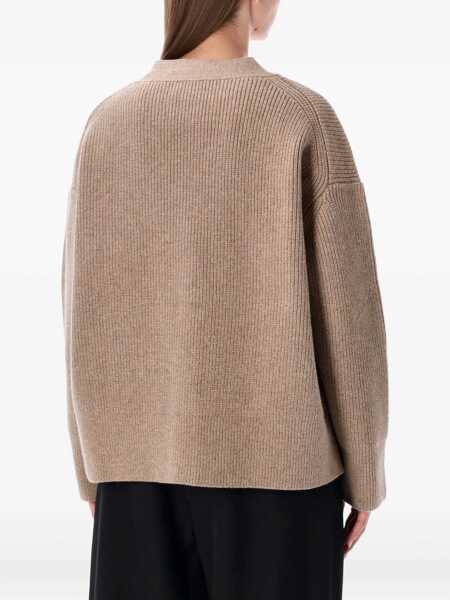 Cardigane STUDIO NICHOLSON Studio Nicholson Whitt Merino Wool Cardigan Beige Femei (BM 19260027) 2