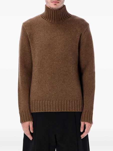 Pulovere STUDIO NICHOLSON Studio Nicholson Loris Yak And Merino Wool High-Neck Knit Brown Barbati (BM 19260042) 1