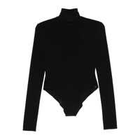 Body-uri Norma Kamali Black Turtleneck Bodysuit Femei