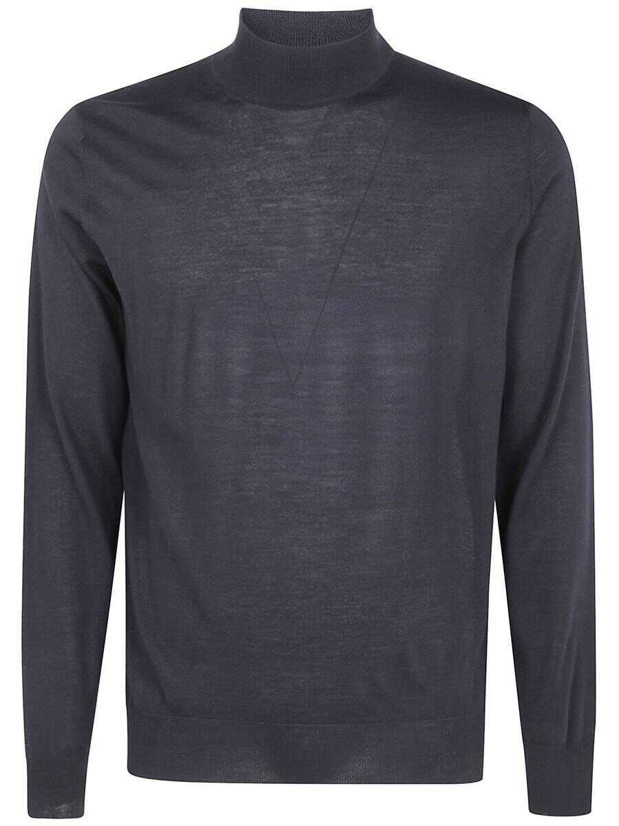 Pulovere FILIPPO DE LAURENTIIS Filippo De Laurentiis Mock Turtle Neck Sweater Clothing Black Barbati (BM 19260210) 1