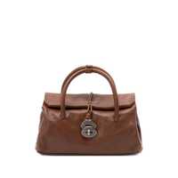 Genti de mana Zanellato Dotta Small Bag In Brown Nappa Leather Femei