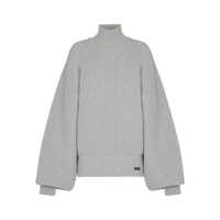 Camasi Balmain Batwing Ribbed Knit Pull Clothing Femei