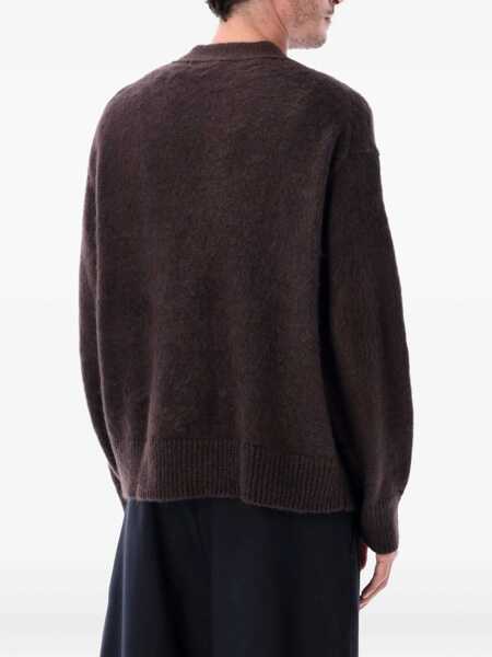 Cardigane STUDIO NICHOLSON Studio Nicholson Trey Superkid Mohair Cardigan Brown Barbati (BM 19260312) 2