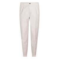 Pantaloni Incotex White Cotton Pants Barbati
