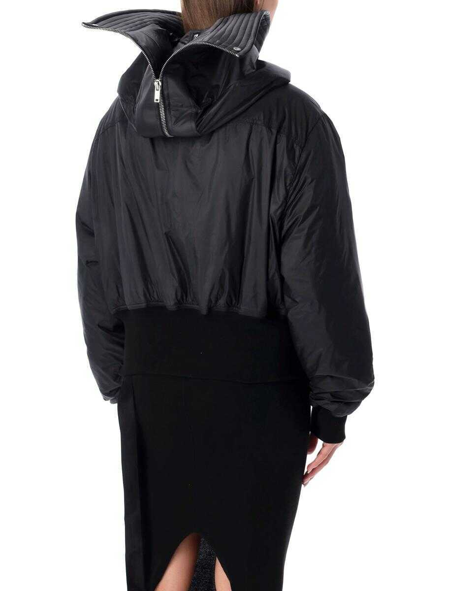 Geci Parka Rick Owens Rick Owens Drkshdw Black Recycled Nylon Alice Cropped Parka Black Femei (BM 19260363) 2