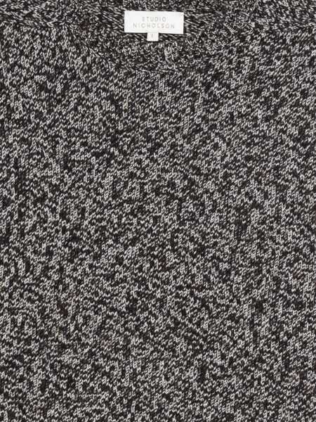 Pulovere STUDIO NICHOLSON Studio Nicholson Hemyl Mouline Wool Sweater NAVY MOULINE Barbati (BM 19260375) 3