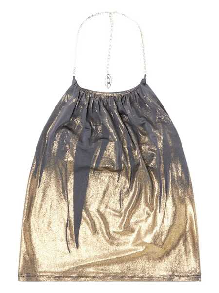 Topuri Diesel Diesel Metallic Effect Halter Top GREY Femei (BM 19260633) 4