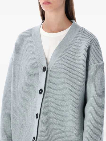 Cardigane STUDIO NICHOLSON Studio Nicholson Whitt Merino Wool Cardigan MIST LIGHT BLUE Femei (BM 19260960) 3