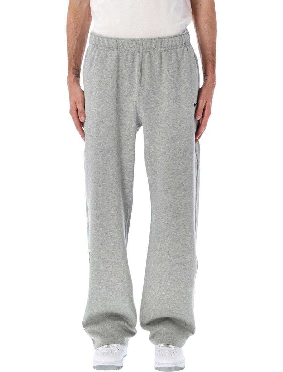 Pantaloni de trening Nike Nike Nocta Cotton-Blend Fleece Open-Hem Sweatpants DK GREY HEATHER Barbati (BM 19261308) 1