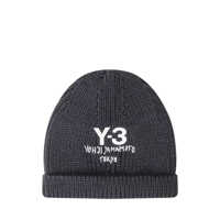 Caciuli Y-3 Adidas Y-3 Beanie Black Logo Yohji Yamamoto Barbati