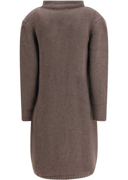 Pulovere EllA Semi-long Sweater with a front hook-and-eye closure FONDENTE Femei (BM 19262012) 2