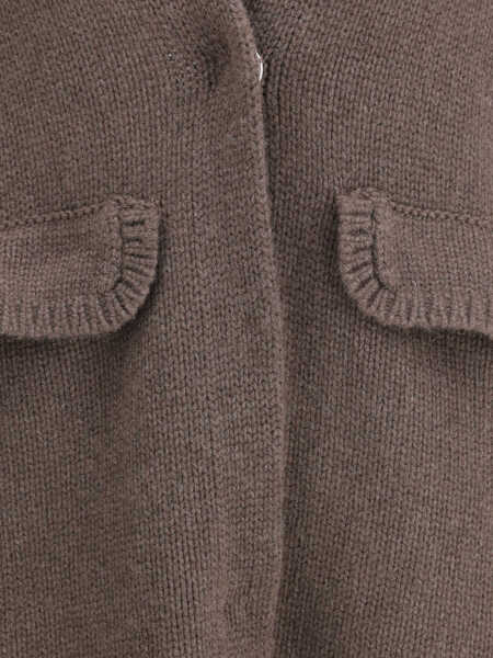 Pulovere EllA Semi-long Sweater with a front hook-and-eye closure FONDENTE Femei (BM 19262012) 3